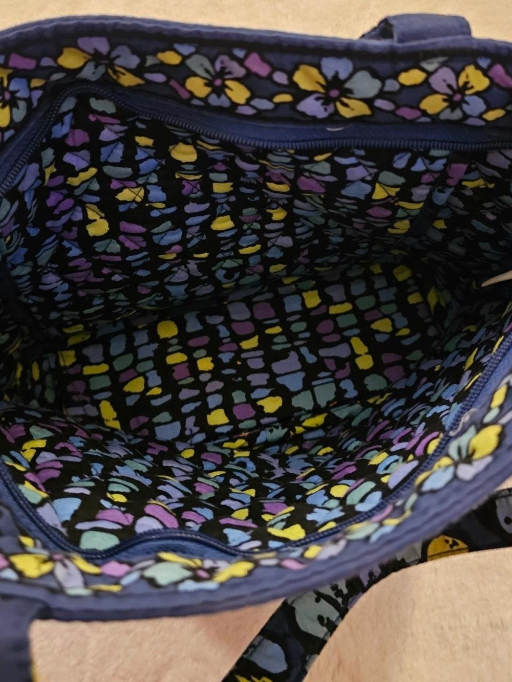 Quilted Floral Vera Bradley Tote Bag - Picture 5 of 6